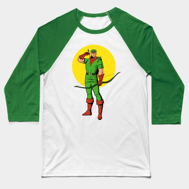 Green Arrow Baseball T-Shirt by Jetnder